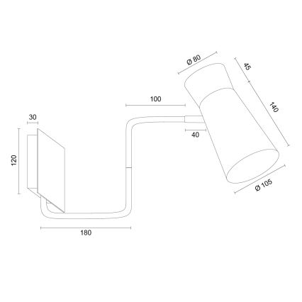 Argon 8879 - Wandleuchte LORD 1xE14/7W/230V weiß