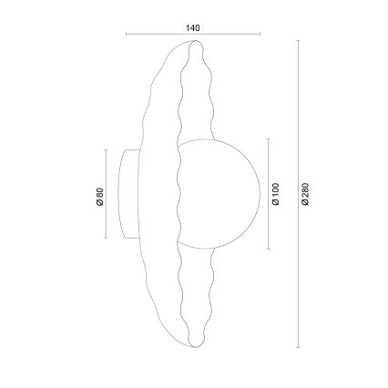 Argon 8933 - Wandleuchte BOLL 1xG9/6W/230V blau