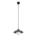 Argon 8948 - Pendelleuchte BOLL mit Kabelaufhängung 1xG9/6W/230V blau