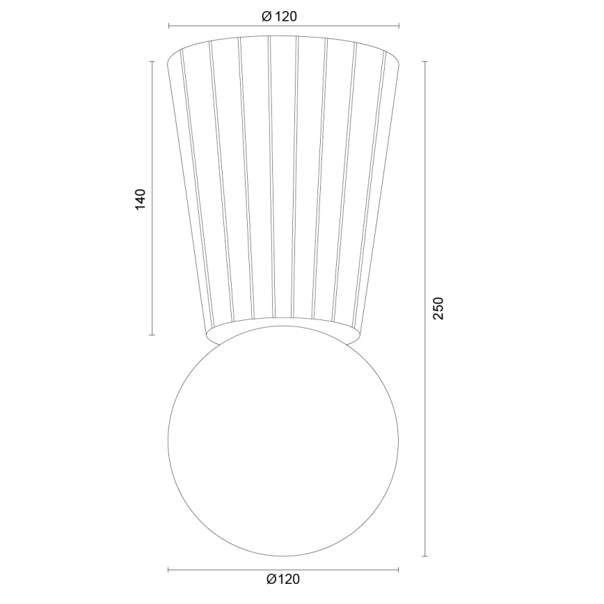 Argon 8974 - Badezimmer-Deckenleuchte VOLANTE 1xG9/6W/230V IP44 Ø 12 cm braun