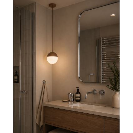 Argon 8998 - Außen-Pendelleuchte an Kabel LIV 1xE27/15W/230V IP44 braun