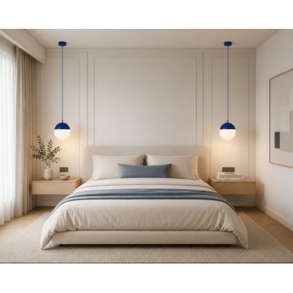 Argon 9000 - Außen-Pendelleuchte an Kabel LIV 1xE27/15W/230V IP44 blau