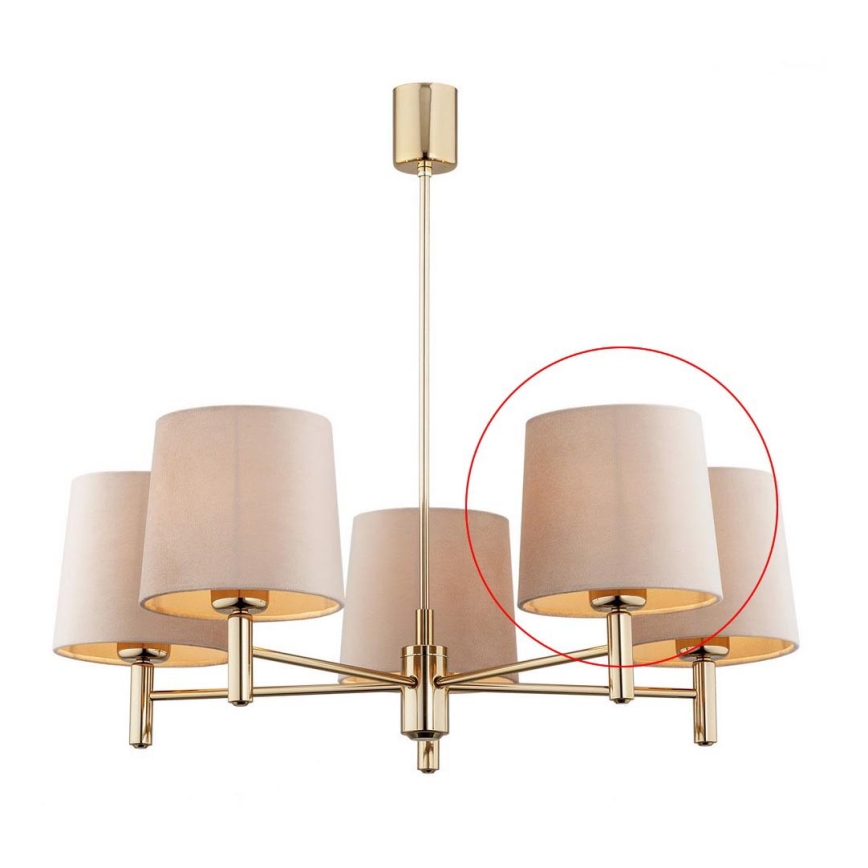 Argon - Ersatzlampenschirm für Kronleuchter und Wandleuchte PONTE E27 beige