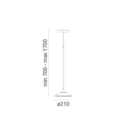 Artemide 0351030A - LED-Hängeleuchte ORSA LED/8,5W/230V 3000K d 21 cm