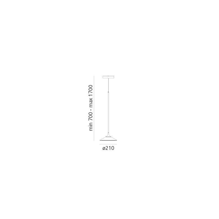 Artemide 0351030A - LED-Hängeleuchte ORSA LED/8,5W/230V 3000K d 21 cm