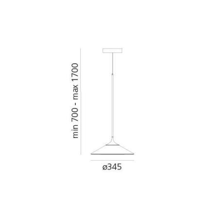 Artemide 0352030A - Dimmbare LED-Hängeleuchte ORSA LED/20W/230V 3000K d 24,5 cm
