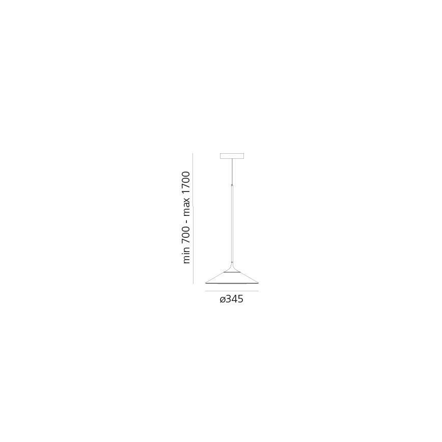 Artemide 0352030A - Dimmbare LED-Hängeleuchte ORSA LED/20W/230V 3000K d 24,5 cm