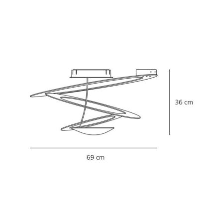 Artemide 1247010A - Závěsné stropní svítidlo PIRCE MINI SOFFITTO