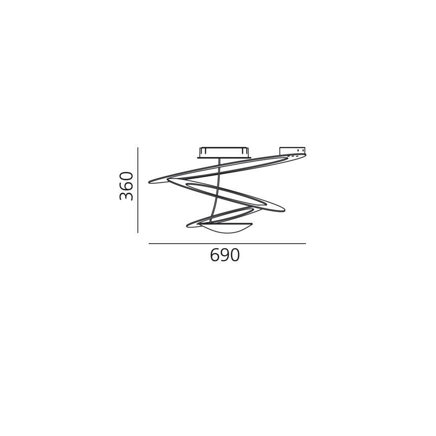Artemide 1255120A - Dimmbare LED-Deckenleuchte PIRCE LED/44W/230V 3000K golden