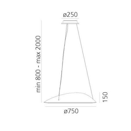 Artemide 1401010APP - Dimmbare LED-Hängeleuchte AMELUNA LED/41W/230V 3000K