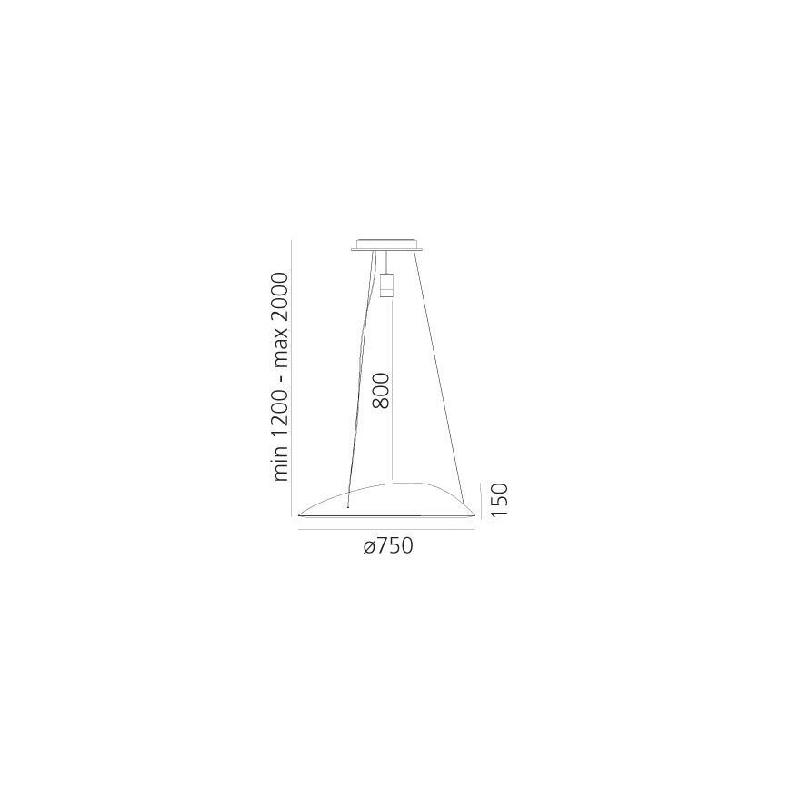 Artemide 1402010APP - Dimmbare Hängeleuchte (LED RGBW) AMELUNA LED/45W/230V 3000K