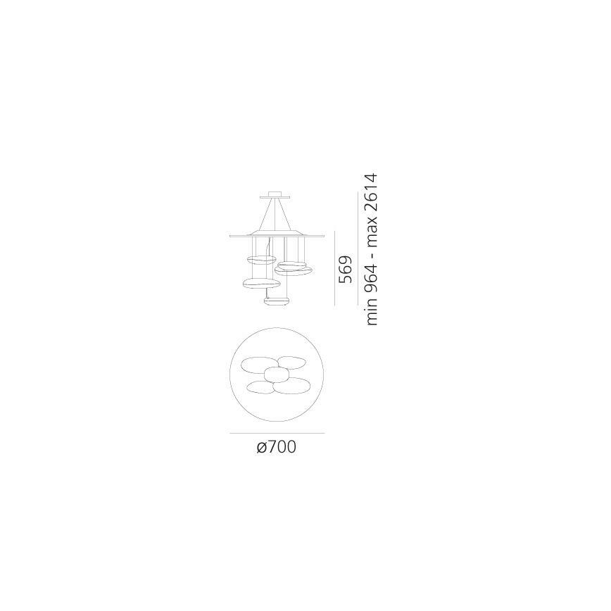 Artemide 1477110A - Dimmbare LED-Hängeleuchte MERCURY LED/29W/230V 3000K