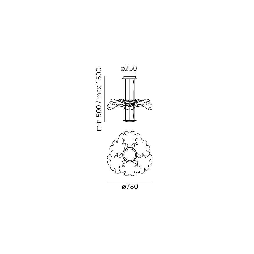 Artemide 1628010APP - Dimmbare LED-Hängeleuchte CHLOROPHILIA LED/44W/230V 3000K