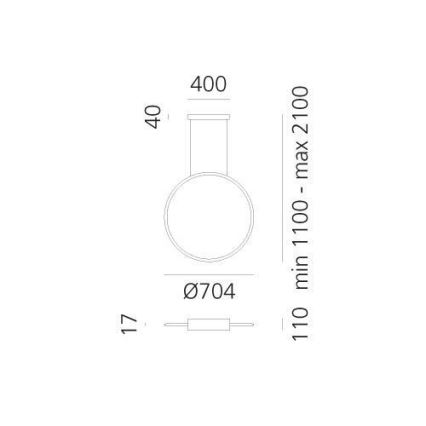 Artemide 1992210APP - Dimmbare LED-Hängeleuchte DISCOVERY LED/50W/230V 2700-6500K anthrazit