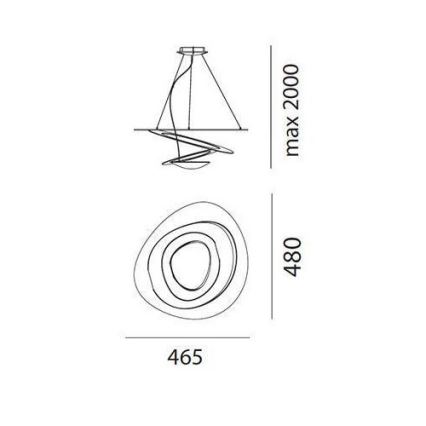 Artemide AR 1249010A - dimmbare LED-Pendelleuchte an Seil PIRCE MICRO LED/27W/230V