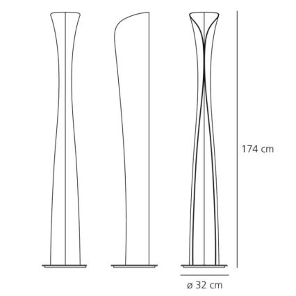 Artemide AR 1368010A - Dimmbare Stehleuchte CADMO 1xR7s/230W+1xE27/60W