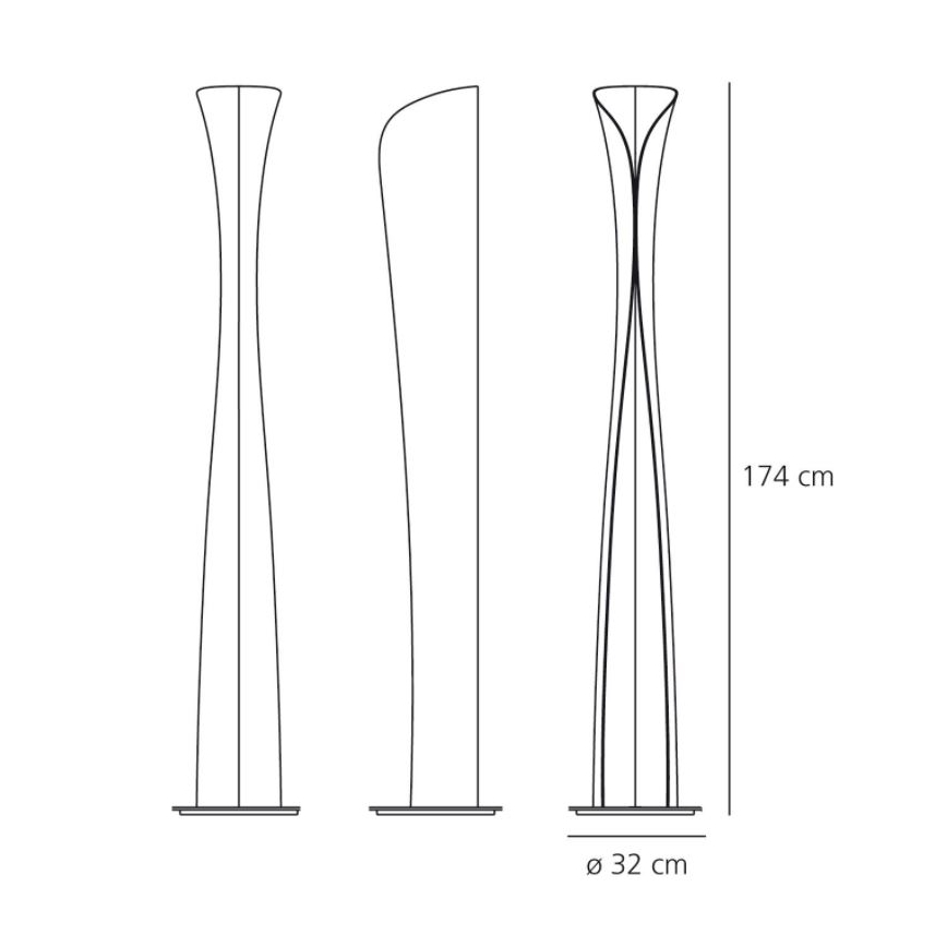 Artemide AR 1368010A - Dimmbare Stehleuchte CADMO 1xR7s/230W+1xE27/60W