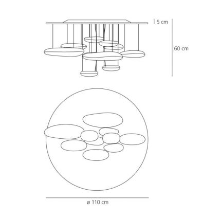 Artemide AR 1396110A - Deckenleuchte MERCURY 2xR7s/160W/230V