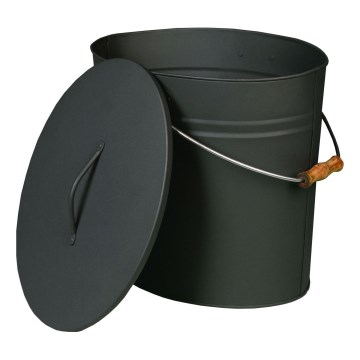 Ascheeimer mit Deckel 15 l anthrazit