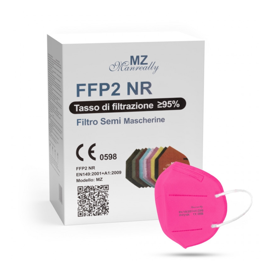 Atemschutzmaske FFP2 NR CE 0598 dunkelrosa 1St.