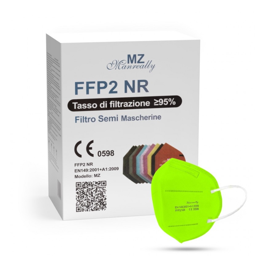 Atemschutzmaske FFP2 NR CE 0598 limettengrün 20 Stk.