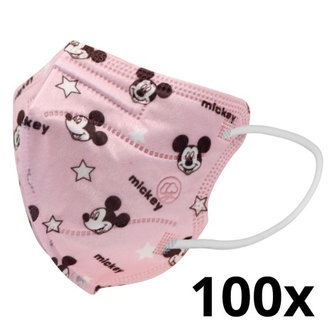 Atemschutzmaske Kindergröße FFP2 Kids NR CE 0370 Mickey pink 100Stk