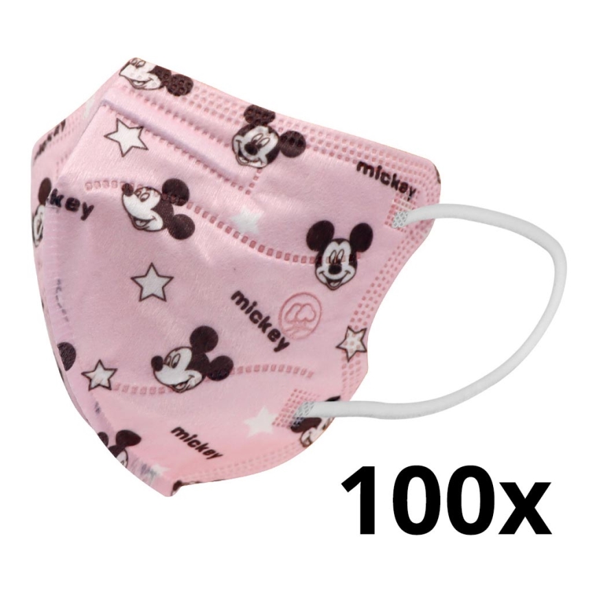 Atemschutzmaske Kindergröße FFP2 Kids NR CE 0370 Mickey pink 100Stk