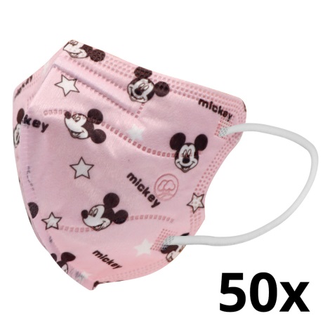 Atemschutzmaske Kindergröße FFP2 Kids NR CE 0370 Mickey pink 50Stk