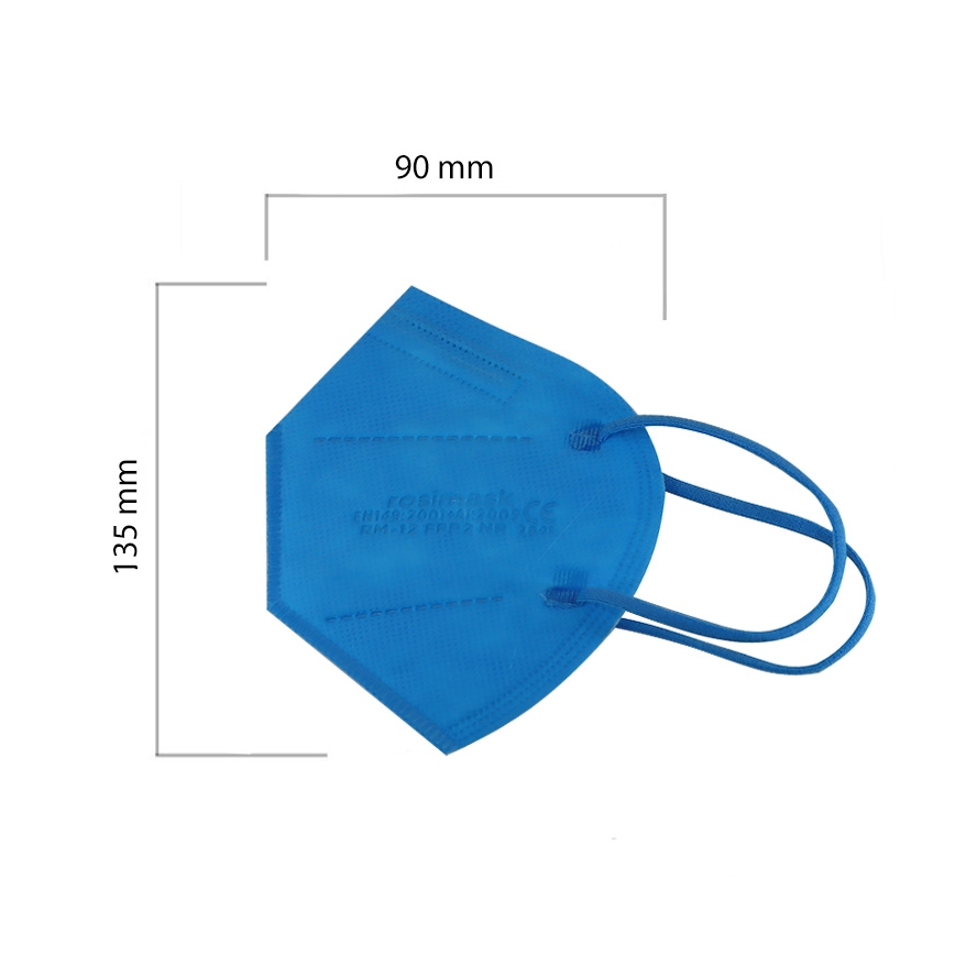 Atemschutzmaske Kindergröße FFP2 ROSIMASK MR-12 NR blau 50St.