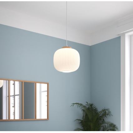 Atmosphera - Hängeleuchte am Kabel TRAVIS 1xE27/25W/230V Kiefernholz
