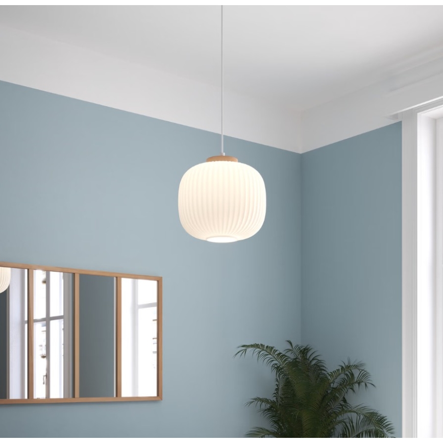 Atmosphera - Hängeleuchte am Kabel TRAVIS 1xE27/25W/230V Kiefernholz