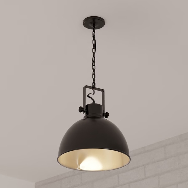 Atmosphera - Hängeleuchte an Kette BASALT 1xE27/25W/230V schwarz