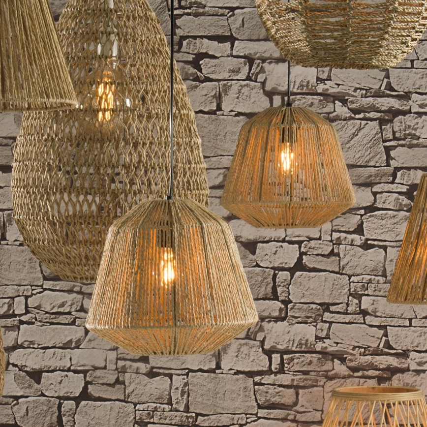 Atmosphera - Hängeleuchte JILY 1xE27/40W/230V Jute beige