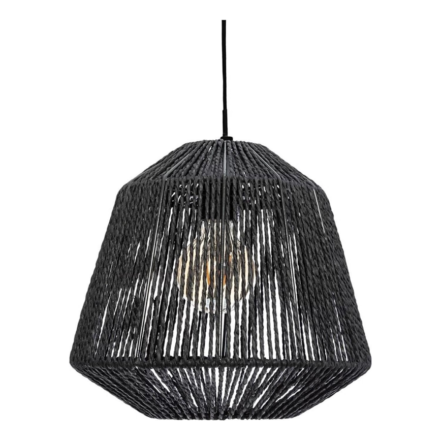 Atmosphera - Hängeleuchte JILY 1xE27/40W/230V Jute schwarz