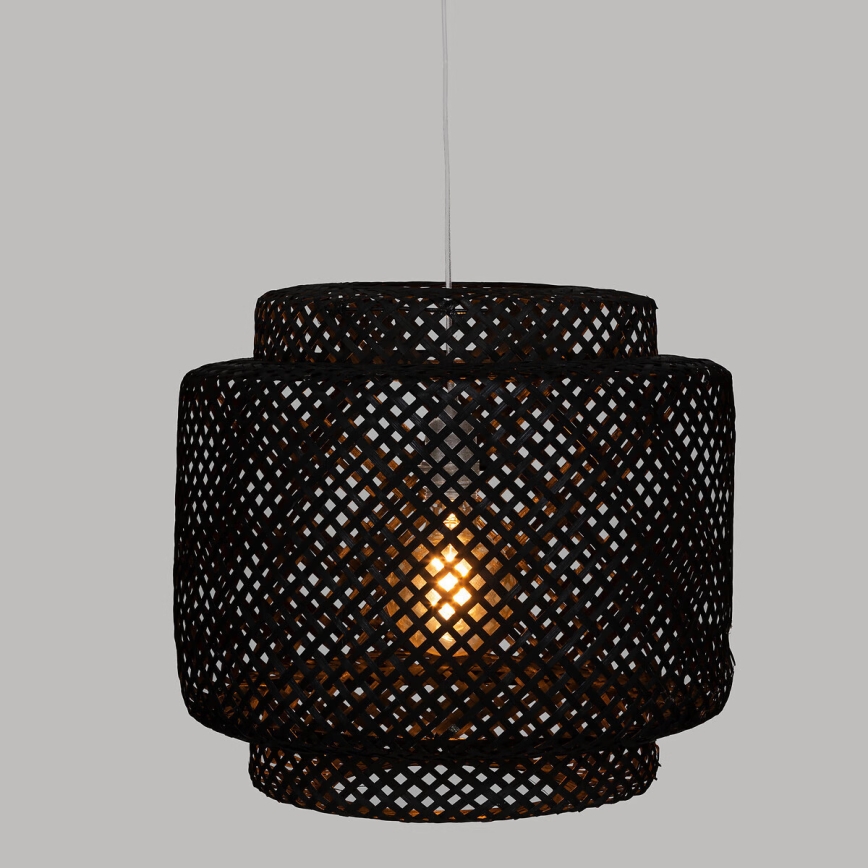Atmosphera - Hängeleuchte LIBY 1xE27/40W/230V Bambus/schwarz