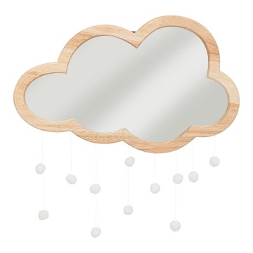 Atmosphera - Kinder-Wandspiegel CLOUD 40x36 cm Gummibaumholz