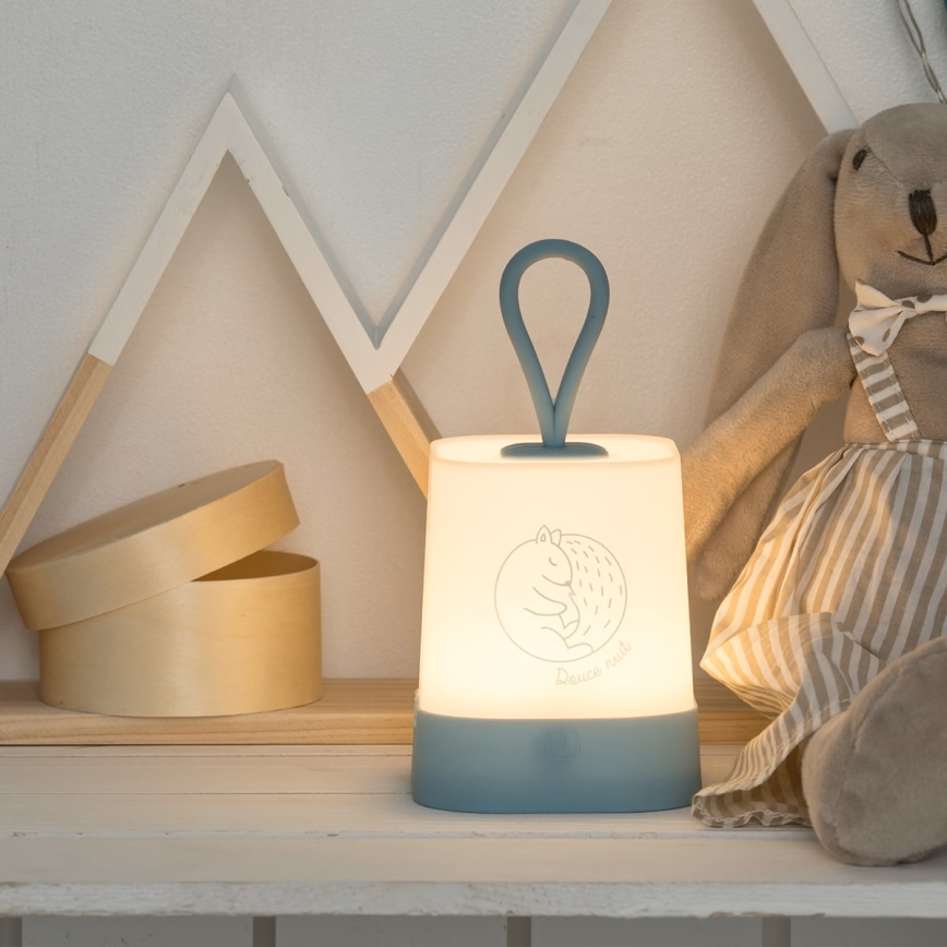 Atmosphera - LED-Touch-Nachtlicht für Kinder, wiederaufladbar, RABBIT, LED/3,7V, 1200 mAh, grau