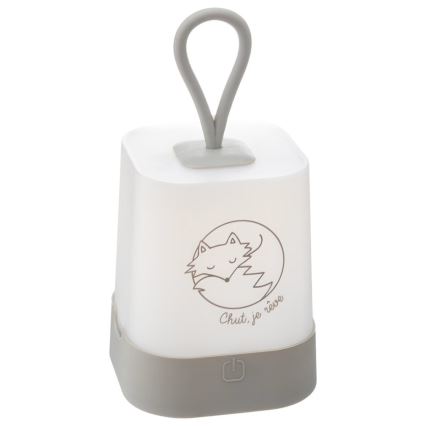 Atmosphera - LED-Touch-Nachtlicht für Kinder, wiederaufladbar, RABBIT, LED/3,7V, 1200 mAh, grau