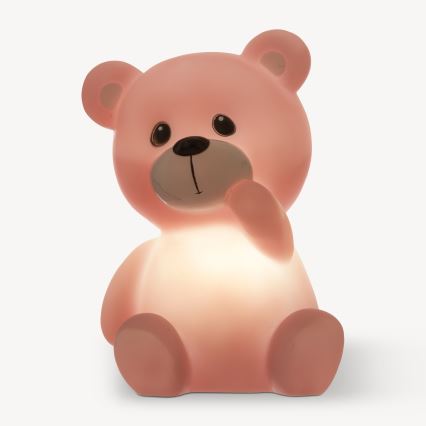 Atmosphera - LED-Kinder-Nachtlicht TEDDY LED/3xLR44 rosa