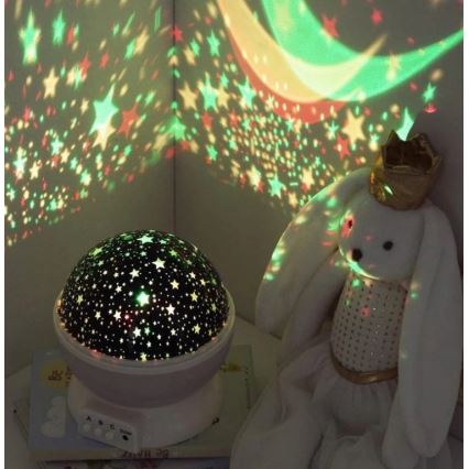 Atmosphera - LED-Kinderprojektor 3xAA rosa