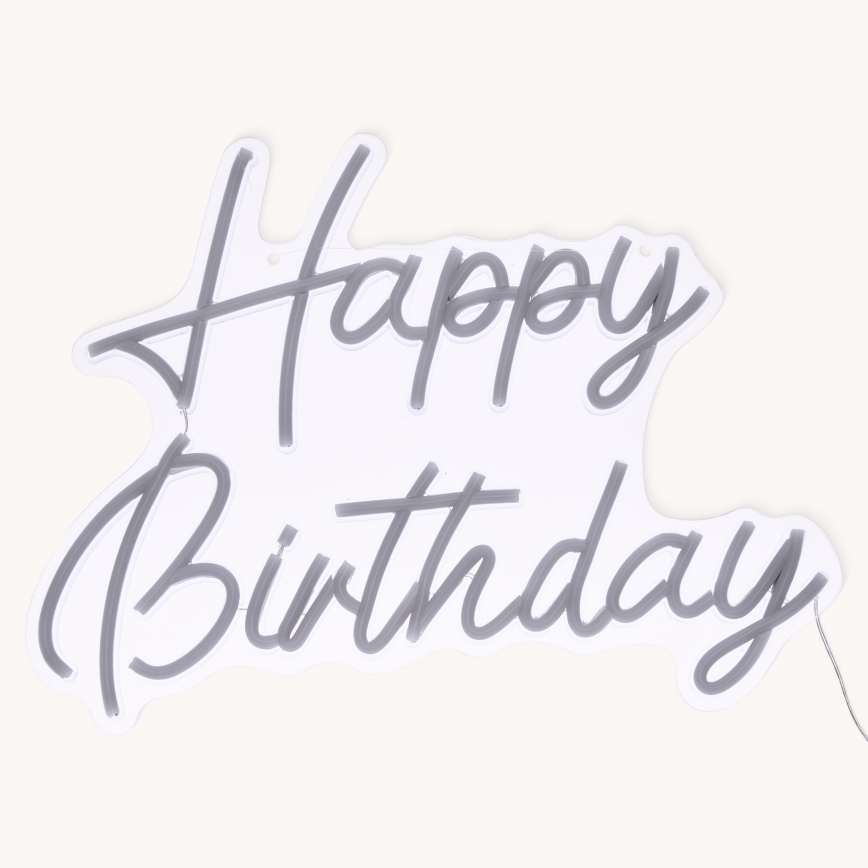 Atmosphera - LED-Neon-Wanddekoration HAPPY BIRTHDAY LED/5V