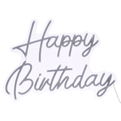 Atmosphera - LED-Neon-Wanddekoration HAPPY BIRTHDAY LED/5V