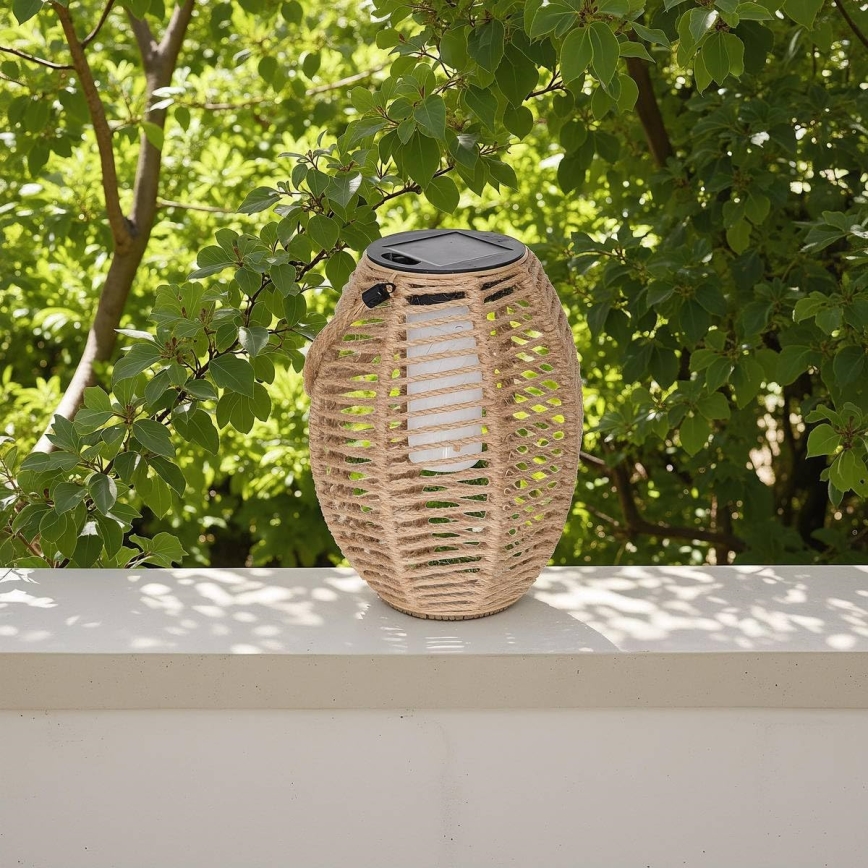 Atmosphera - LED-Solarlaterne GINA LED/1,2V 800 mAh IP44 Jute