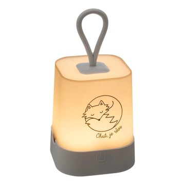Atmosphera - LED-Touch-Nachtlicht für Kinder, wiederaufladbar, RABBIT, LED/3,7V, 1200 mAh, grau