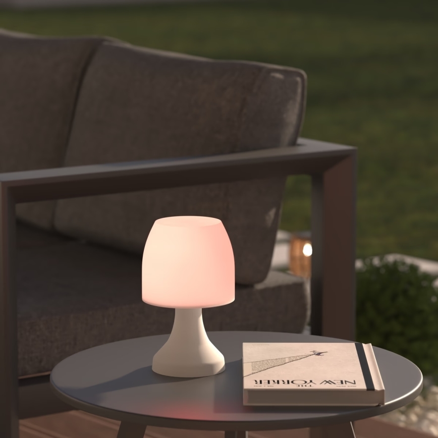 Atmosphera - LED-RGB-Tischleuchte für den Außenbereich DOKK LED/3xAAA 19,5 cm IP44
