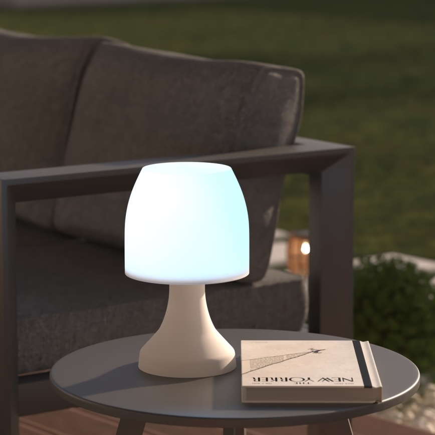 Atmosphera - Outdoor-Tischleuchte (LED RGB) DOKK LED/3xAAA 27,5 cm IP44