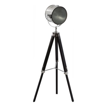 Atmosphera - Stehleuchte EBOR 1xE27/25W/230V Kiefer/glänzendes Chrom