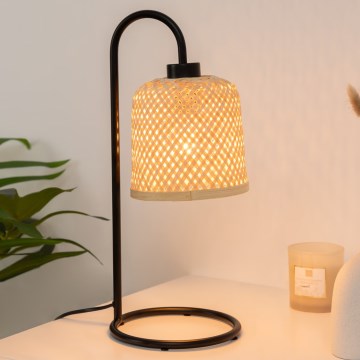 Atmosphera - Tischleuchte ALI 1xE27/25W/230V Bambus