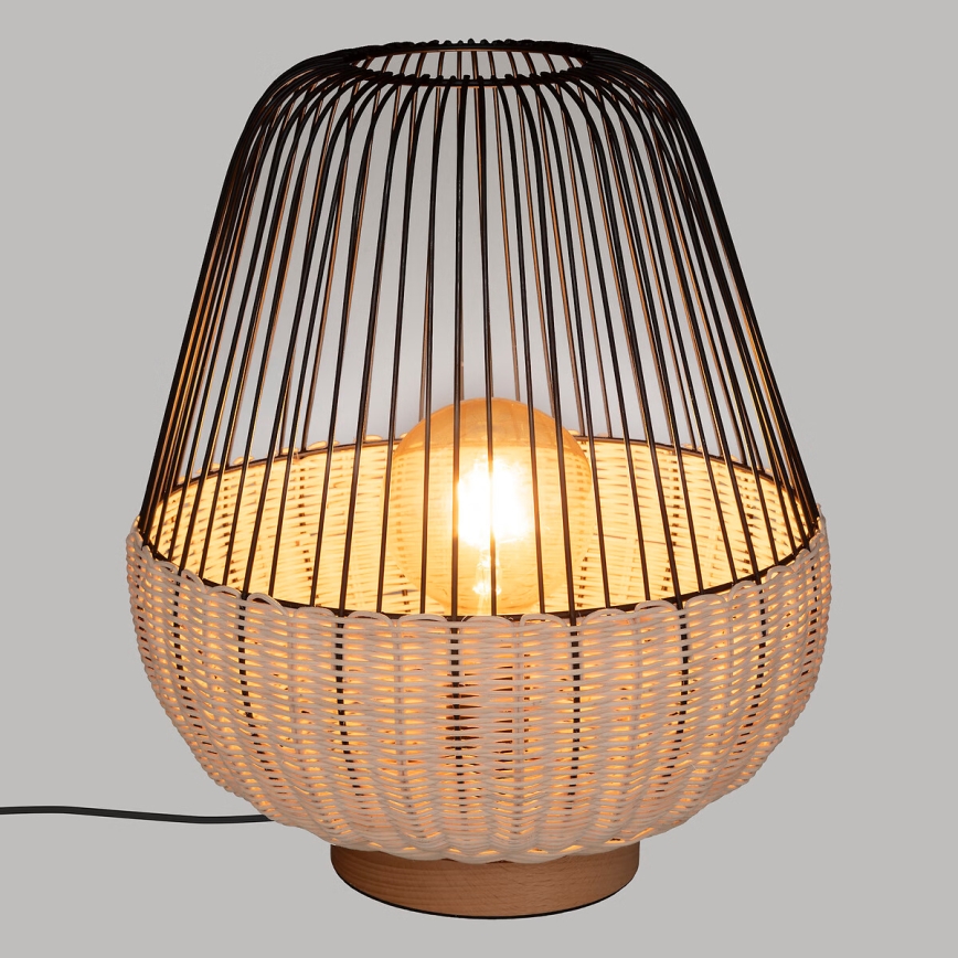 Atmosphera - Tischleuchte ANEA 1xE27/40W/230V Rattan