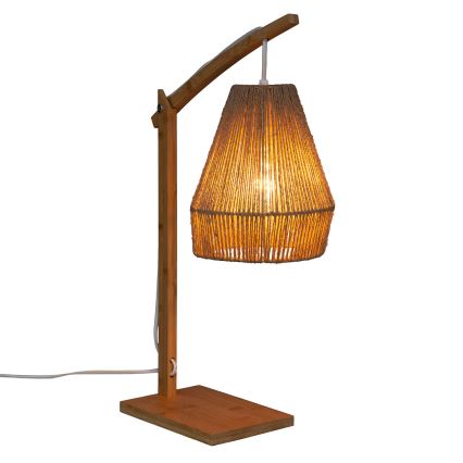 Atmosphera - Tischleuchte KARLA 1xE27/40W/230V Bambus
